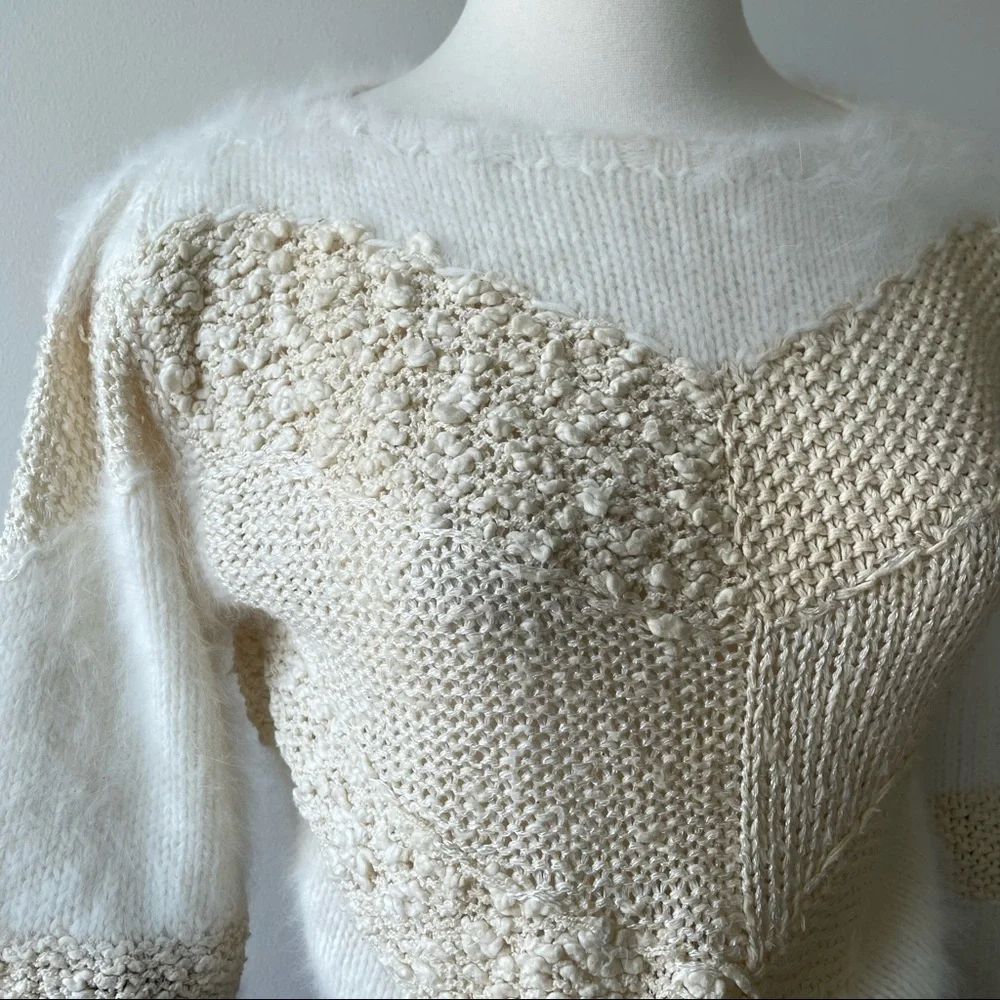 Christian Dior Separates Vintage Mohair Blend Knit Sweater - Picture 2 of 9